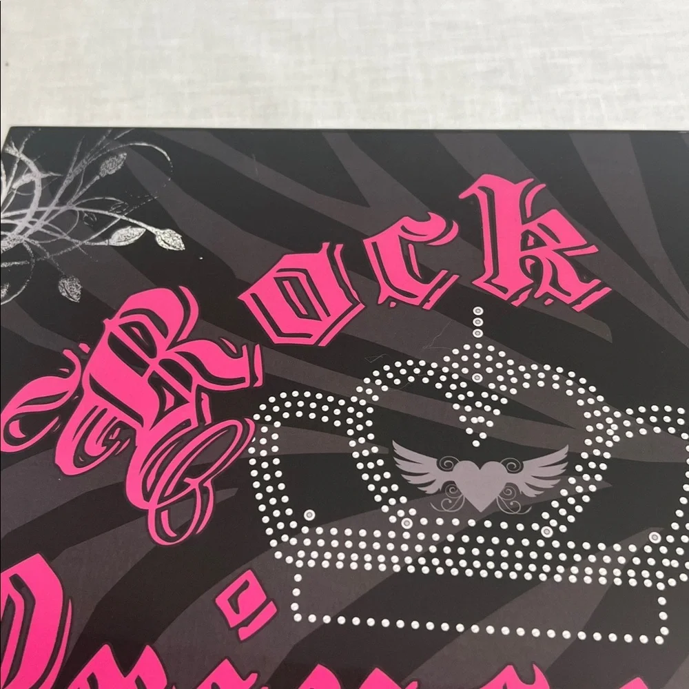 🌞 Rock Princess Canvas Wall Art Decor - Black & Barbiecore Pink 12” x 12”